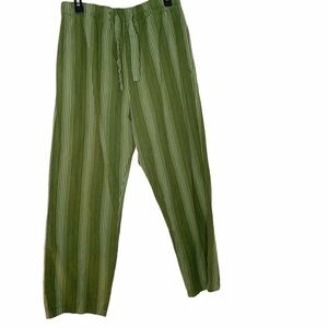 OLD NAVY green striped cotton pants. Size S